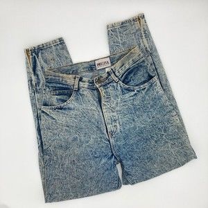 Prezzia Acid Wash Jeans Vintage Size 9 High Rise USA Zip Ankle Blue